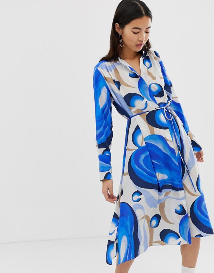 Weekday Watercolor Print Smock Maxi Dress - Multi