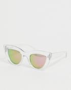 Skinnydip Kimberly Clear Cat Eye Sunglasses - Clear