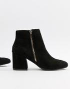 New Look Zip Detail Heeled Boot - Black