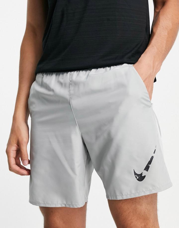 Nike Running Wild Run 7 Inch Shorts In Light Gray-grey