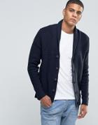Selected Homme Shawl Collar Cardigan - Navy