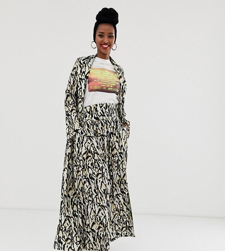 Verona Maxi Skirt In Leopard Print-brown