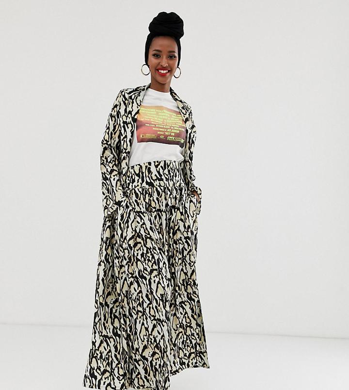 Verona Maxi Skirt In Leopard Print-brown
