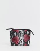 French Connection Lea Snake Zip Ladies' Wallet-pink
