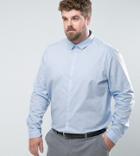 Asos Design Plus Regular Fit Shirt In Blue - Blue