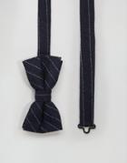 Noose & Monkey Bow Tie Wool - Navy