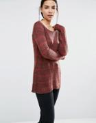 Vero Moda Striped Sweater - Brown