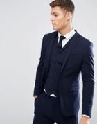 Asos Design Super Skinny Fit Suit Jacket In Navy - Navy