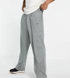 Collusion Wide Leg Sweatpants In Charcoal-grey