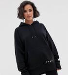 Collusion Oversized Black Hoodie With Brand Print - Black