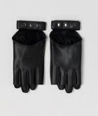 Asos Design Leather Look Strapping Gloves - Black