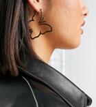 Asos Design 14k Gold Plated Hoop Earrings In Butterfly Design