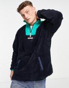 Nautica Competition Archive Waleed 1/4 Zip Sherpa Fleece In Navy