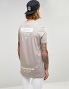 Asos T-shirt With Thrive Star Back Print In Relaxed Skater Fit - Satellite