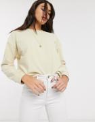 Topshop Sweatshirt In Ecru-white