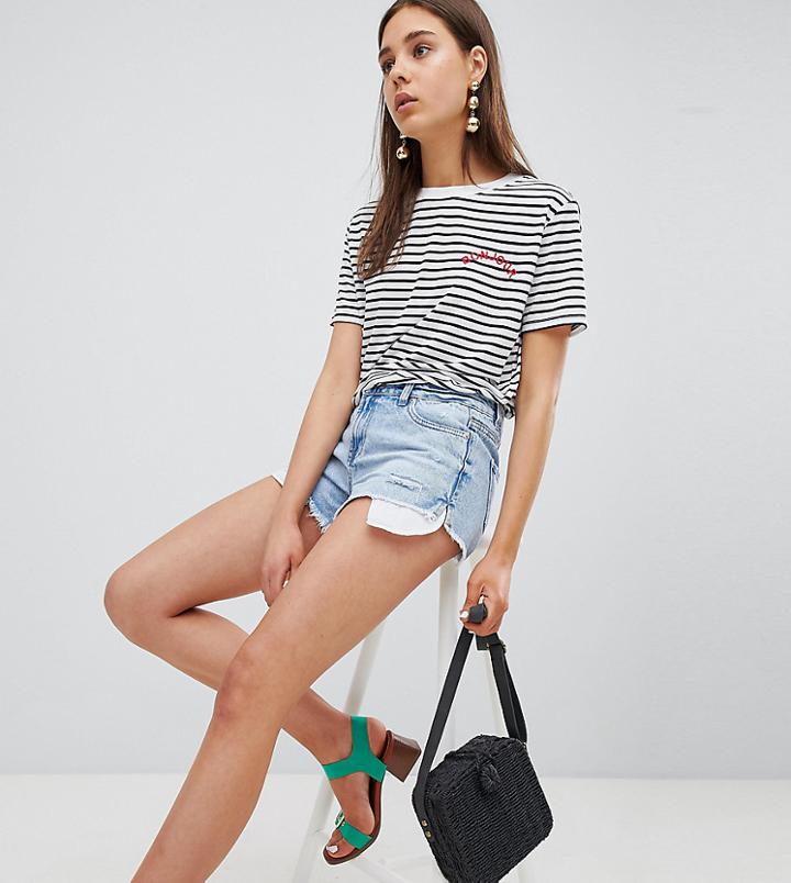 New Look Distressed Denim Shorts