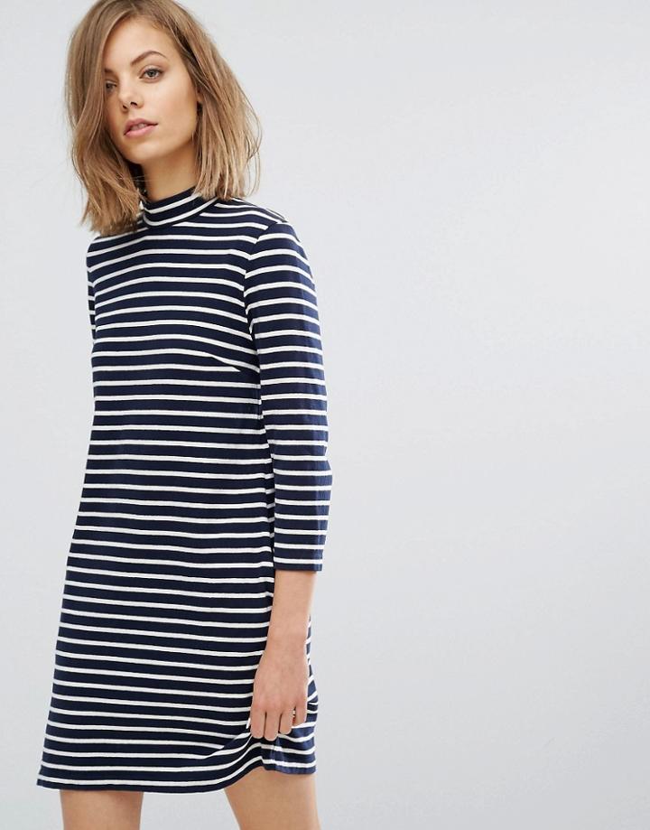 Wood Wood Mary Stripe Dress - Navy