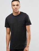 Jack & Jones Crew Neck T-shirt With Rubberised Branding - Black