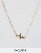 Designb Jagged Line Pendant Necklace In Gold - Gold