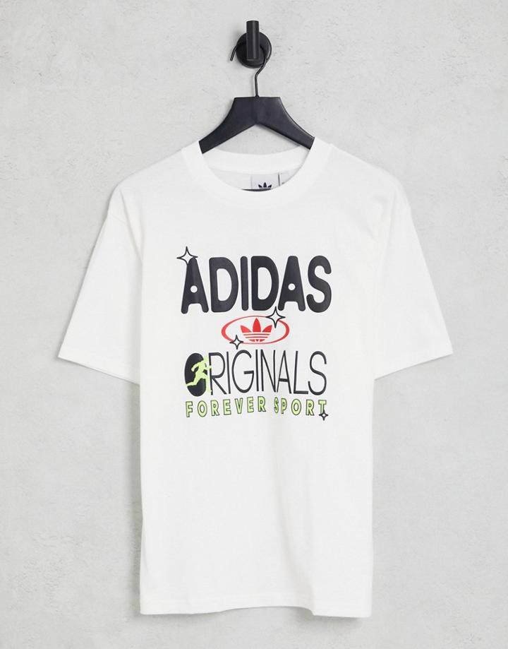 Adidas Originals Sprt Us Og Forever Sport T-shirt In White