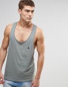 Asos Logo Tank With Extreme Racer Back In Green - Green