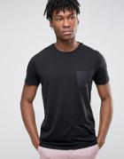 Burton Menswear Satin Pocket T-shirt - Black