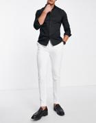 Asos Design Super Skinny Smart Pants In White