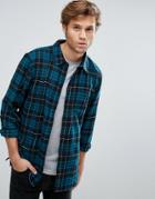 Another Influence Flannel Checked Shirt - Green