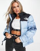 The North Face 1996 Reto Nuptse Jacket In Blue Tie-dye