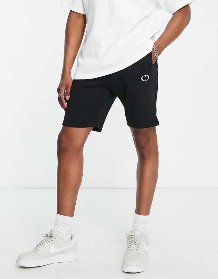 Criminal Damage Recycled Polyester Blend Essential Jersey Short In Black