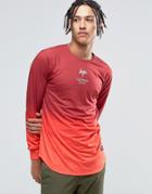 Hype Long Sleeve T-shirt In Red Gradient - Red