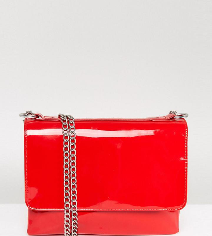 Monki Vinyl Chain Bag - Red