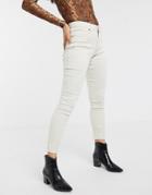 Vero Moda Skinny Push Up Jeans In Off White