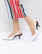 Steve Madden Marks White Kitten Heeled Shoes - White