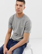 Nudie Jeans Co Daniel Logo T-shirt In Gray Melange - Gray