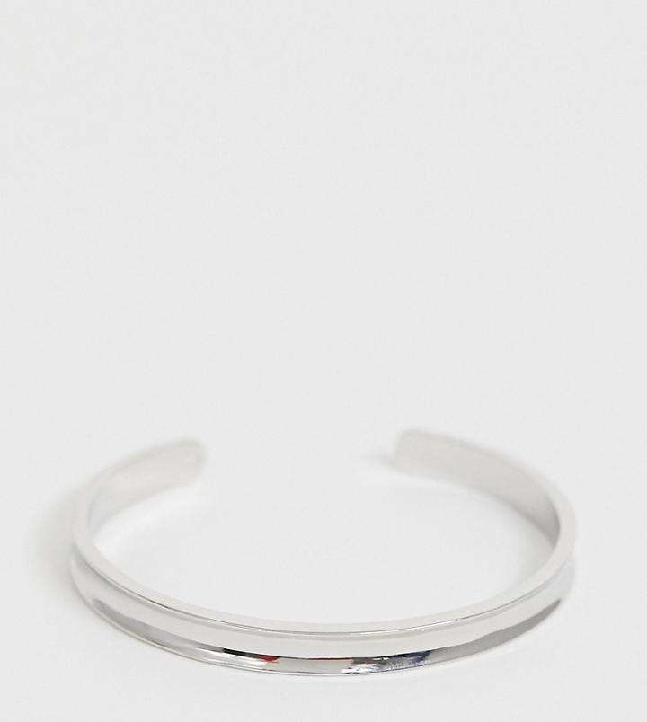Designb Curved Cuff In Silver - Silver