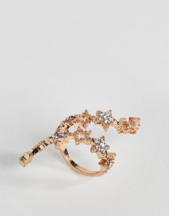 New Look Wrapped Star Ring - Gold