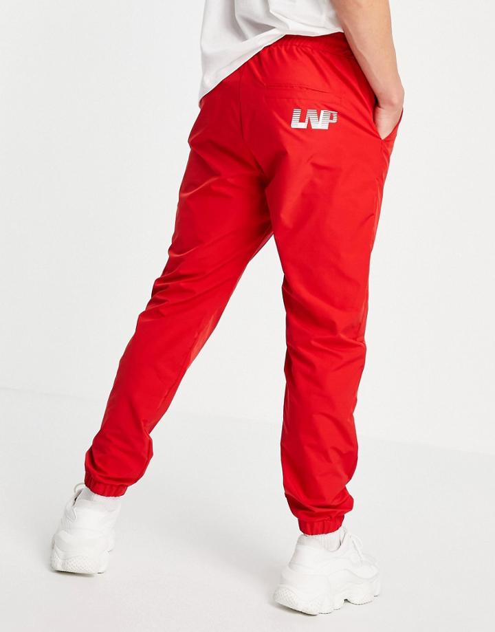 Liquor N Poker Nylon Sweatpants In Red