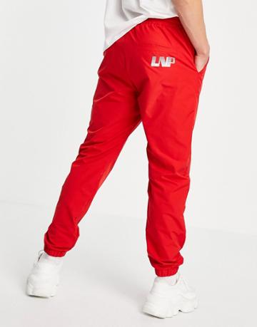 Liquor N Poker Nylon Sweatpants In Red