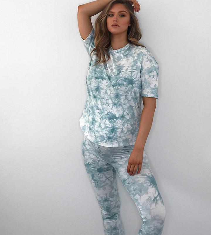 Missguided Maternity Leggings In Tie Dye-multi