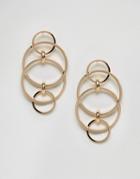 Asos Interlinking Circle Stud Earrings - Gold