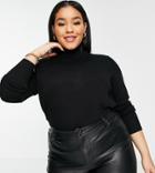 Simply Be Roll Neck Sweater In Black