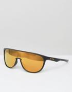 Oakley Visor Sunglasses With Mirror Lens - Black