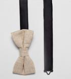 Heart & Dagger Bow Tie In Linen - Stone