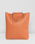 Yoki Fashion D-ring Tote Bag With Shoulder Strap In Tan - Tan