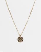 Topshop Libra Crystal Pendant Necklace In Gold