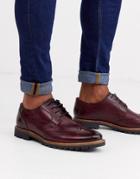 Base London Grundy Brogues In Bordo