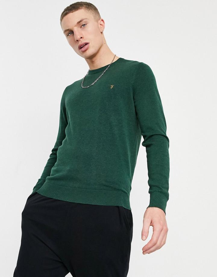 Farah Mullen Cotton Sweater In Green