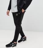 Siksilk Plus Skinny Track Joggers In Black With Gold Logo Exclusive To Asos - Black