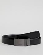 Hugo Gerk Reversible Plaque Belt In Black - Black